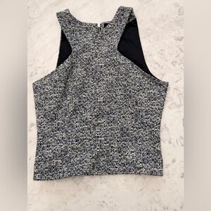 Me + Em. Textured Black and White Tweed Sleeveless Dress. Size 4